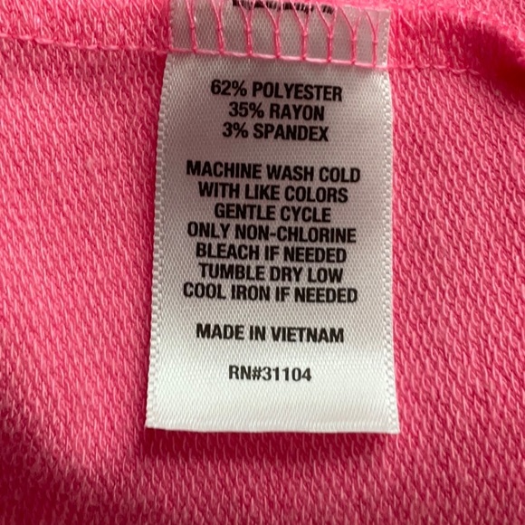 Crown & Ivy Bright Pink 3/4 sleeves Knit jacket Size Large - Picture 4 of 7